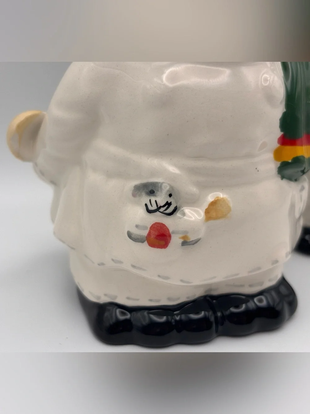 Vintage Black and White Cats Chef Ceramic Set of Salt and Pepper Shakers